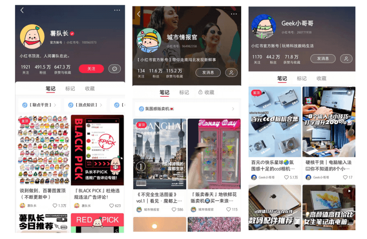 小红书官方账号信息